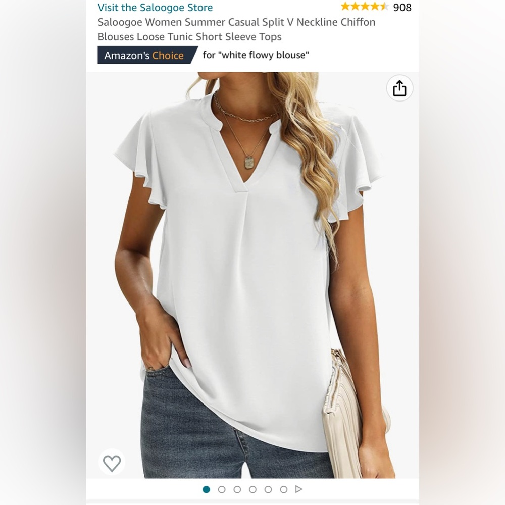 White ruffle sleeve blouse